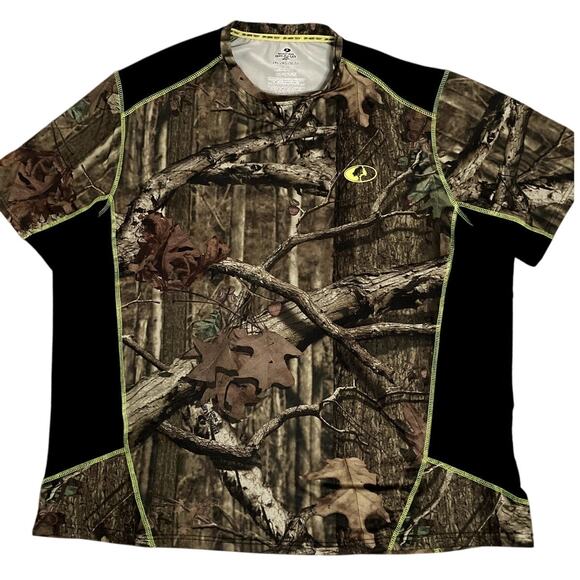 Mossy Oak Break-Up Performance Shirt Men's 2XL Brown Camo Dri-More Tech Hunting - Picture 2 of 11